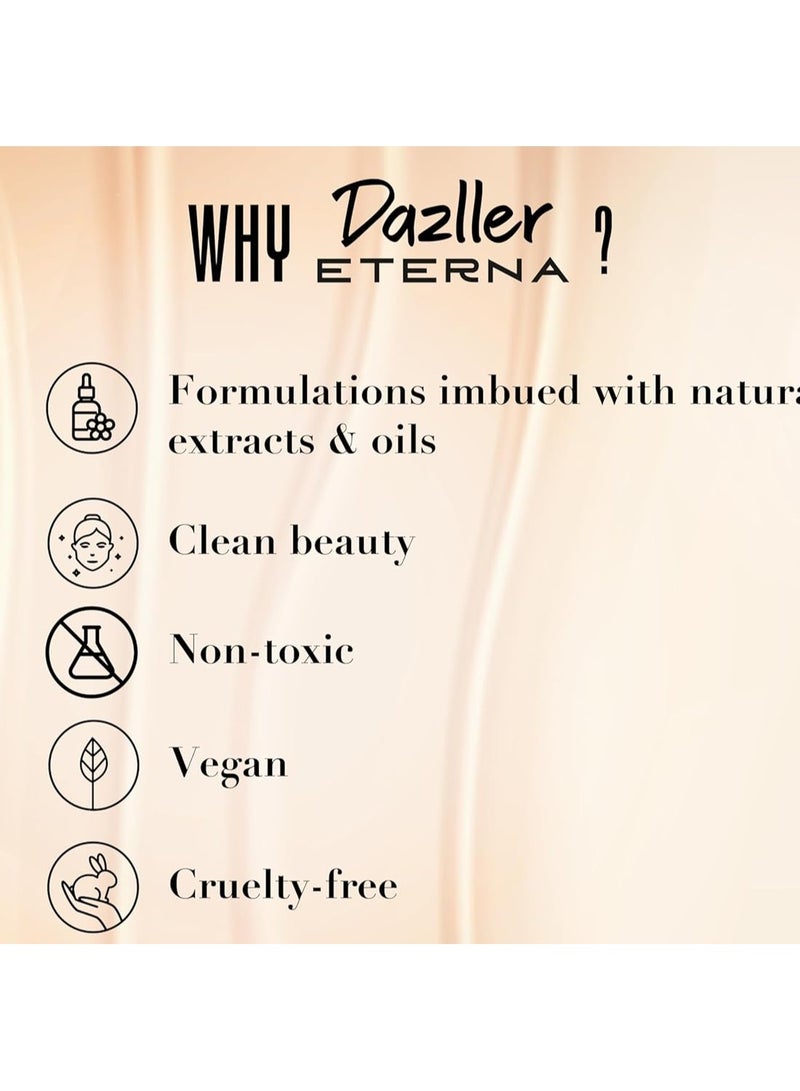 Dazller Eterna Majestique Matte Foundation Stick, Featherlight, Full Coverage, Waterproof, with SPF, 8g - Marble - Image 3