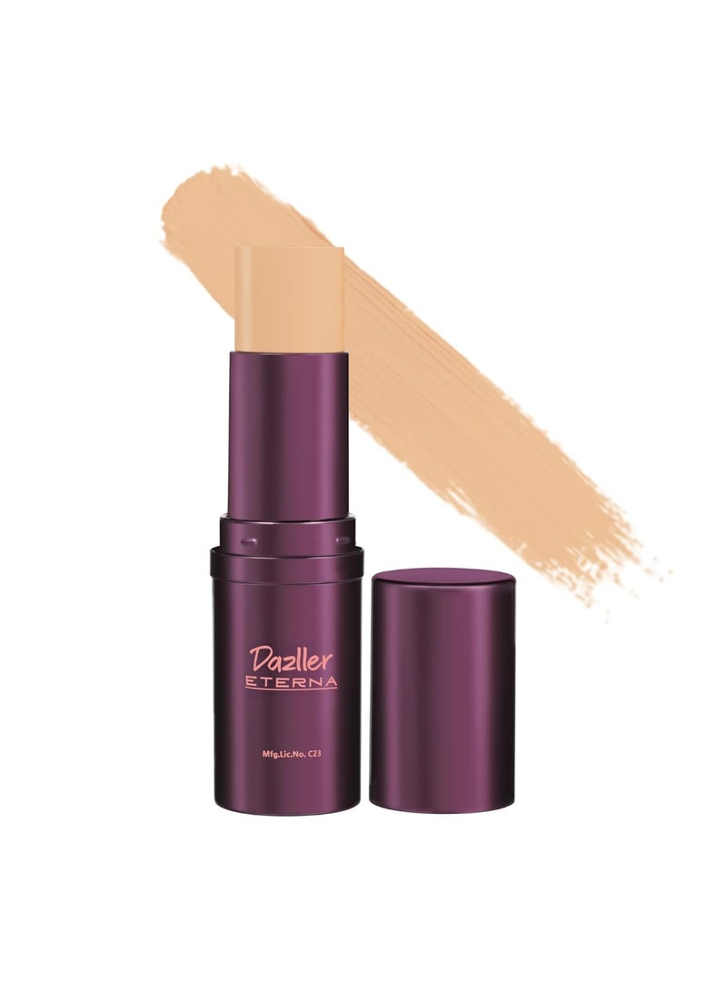 Dazller Eterna Majestique Matte Foundation Stick, Featherlight, Full Coverage, Waterproof, with SPF, 8g - Marble - Image 1