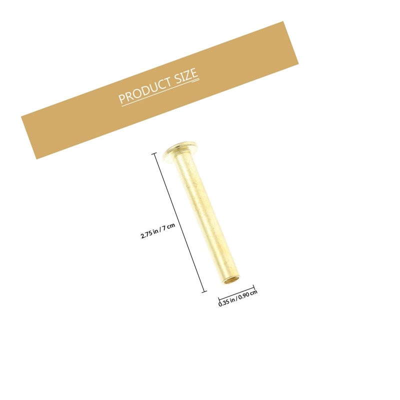 Copper Plated Binding Screw Post Rivets Set Adjustable 35 70mm For Leather Craft Bag Repair - Image 3
