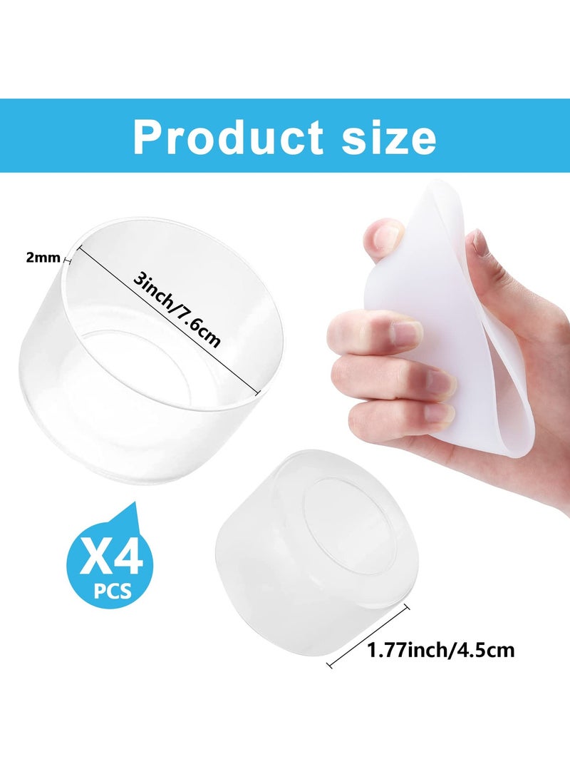 RTYY - 4Pack Silicone Boot For Stanley 40oz Quencher Adventure & Stanley Iceflow 30oz 20oz, Reduces Noise Scratches Protective Cup Bottom Sleeve Cover Compatible With Stanley Tumbler (Transparent) - Image 1