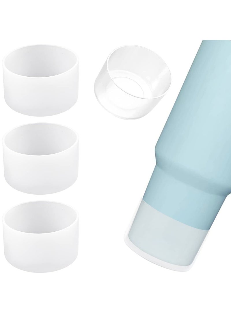 RTYY - 4Pack Silicone Boot For Stanley 40oz Quencher Adventure & Stanley Iceflow 30oz 20oz, Reduces Noise Scratches Protective Cup Bottom Sleeve Cover Compatible With Stanley Tumbler (Transparent) - Image 1
