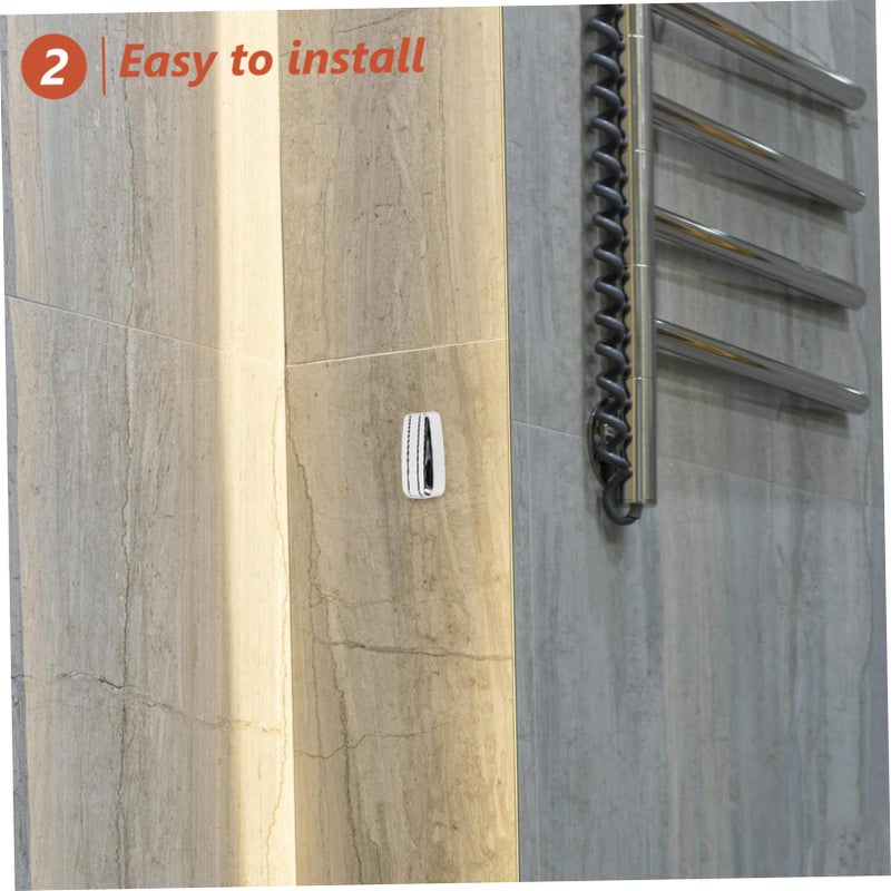 Silver Zinc Alloy Towel Hook For RV Bathroom Wall Mounted Coat Hat Holder Easy Installation - Image 5