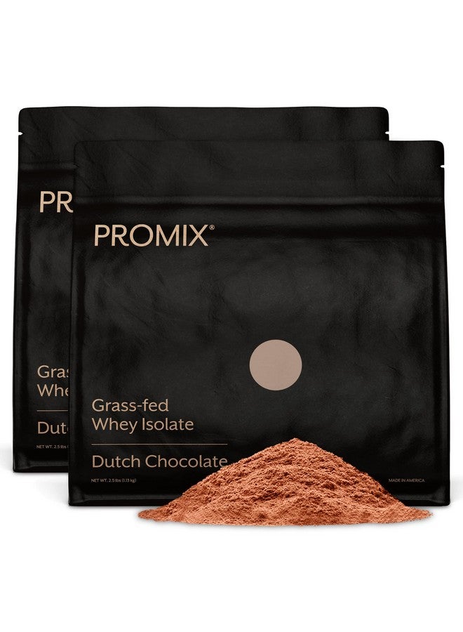 ProMix Nutrition Promix Whey Protein Isolate Powder, Chocolate - 5lb Bulk - Grass-Fed & 100% All Natural - Post Workout Fitness & Nutrition Shakes, Smoothies, Baking & Cooking Recipes - Gluten-Free & Keto-Friendly  - Image 1