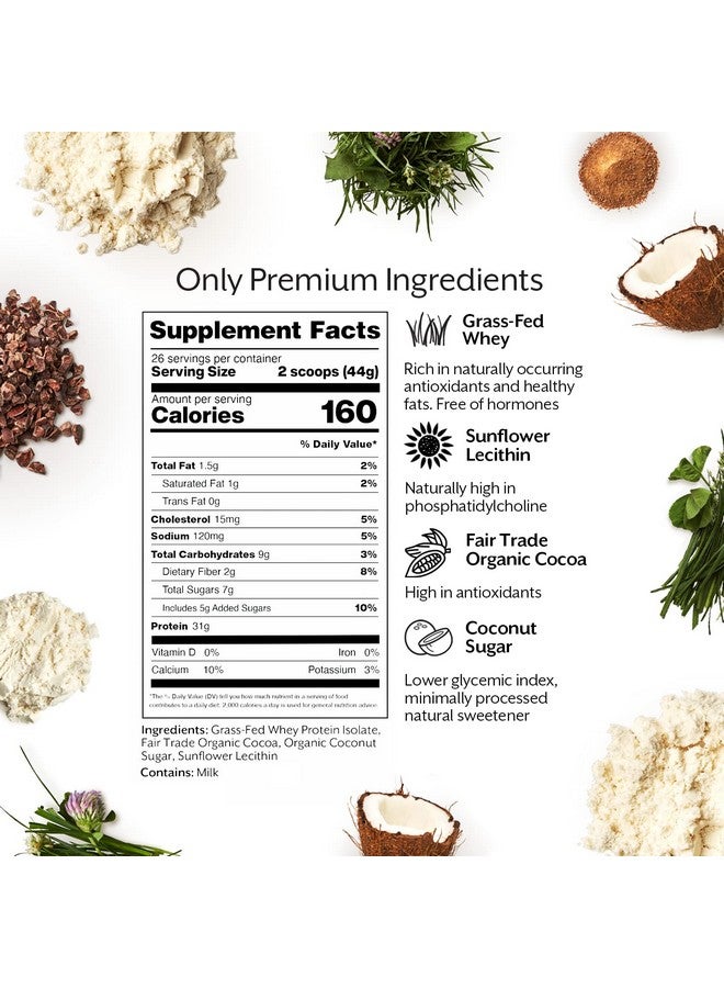 ProMix Nutrition Promix Whey Protein Isolate Powder, Chocolate - 5lb Bulk - Grass-Fed & 100% All Natural - Post Workout Fitness & Nutrition Shakes, Smoothies, Baking & Cooking Recipes - Gluten-Free & Keto-Friendly  - Image 4