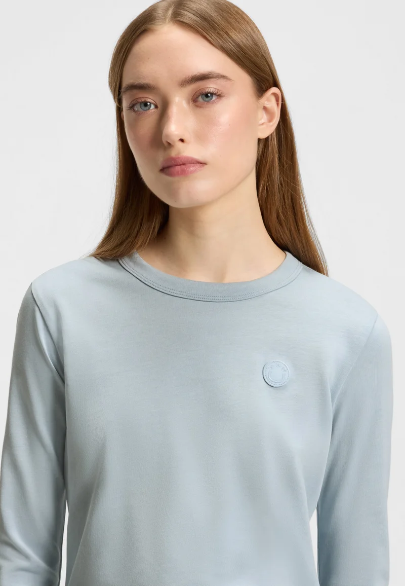 HUGO Cotton-jersey top with Happy HUGO logo badge