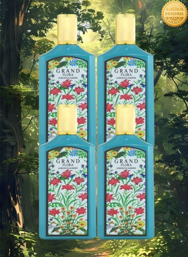 Flora 4 Pieces Grand Flora Gorgeous Jasmine Perfume 100ml EDP - Image 1