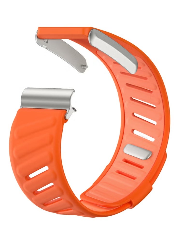 BLAZINGLY Sports Strap Compatible with WHOOP 5.0 – Soft Breathable Silicone Adjustable Replacement Wristband Orange