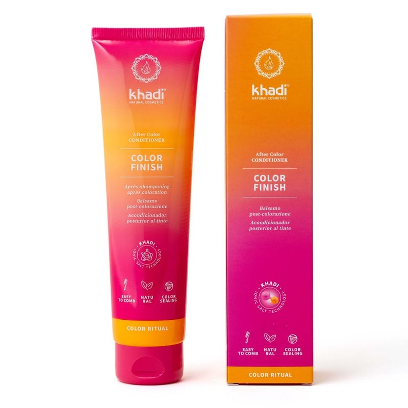 KHADI COLOR FINISH After Hair Dye Conditioner - Quick Color Set, Immediate Combability, Brilliant Shine, 100% Vegan, 5 Fl oz - Image 1