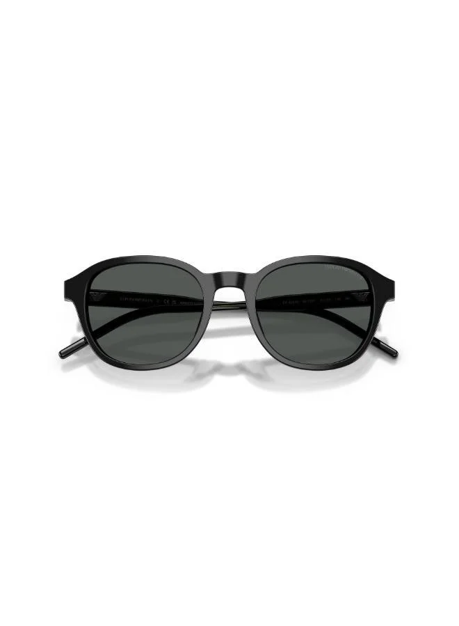 EMPORIO ARMANI Emporio Armani 0Ea4247U Round Sunglasses-Black