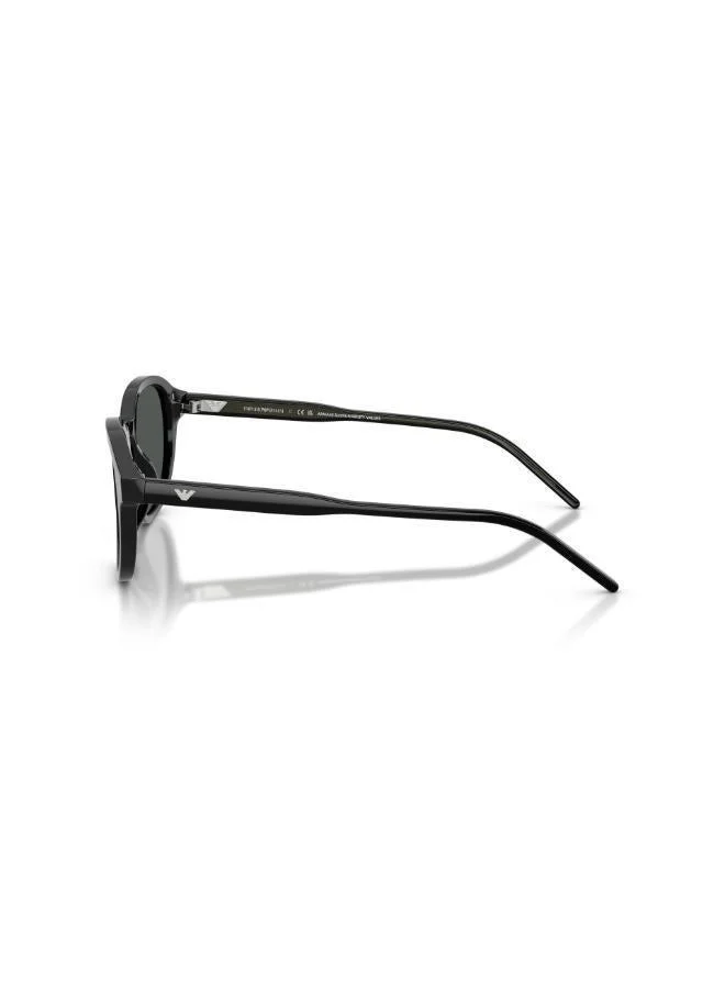 EMPORIO ARMANI  Emporio Armani 0Ea4247U Round Sunglasses-Black for Men | Best Price UAE