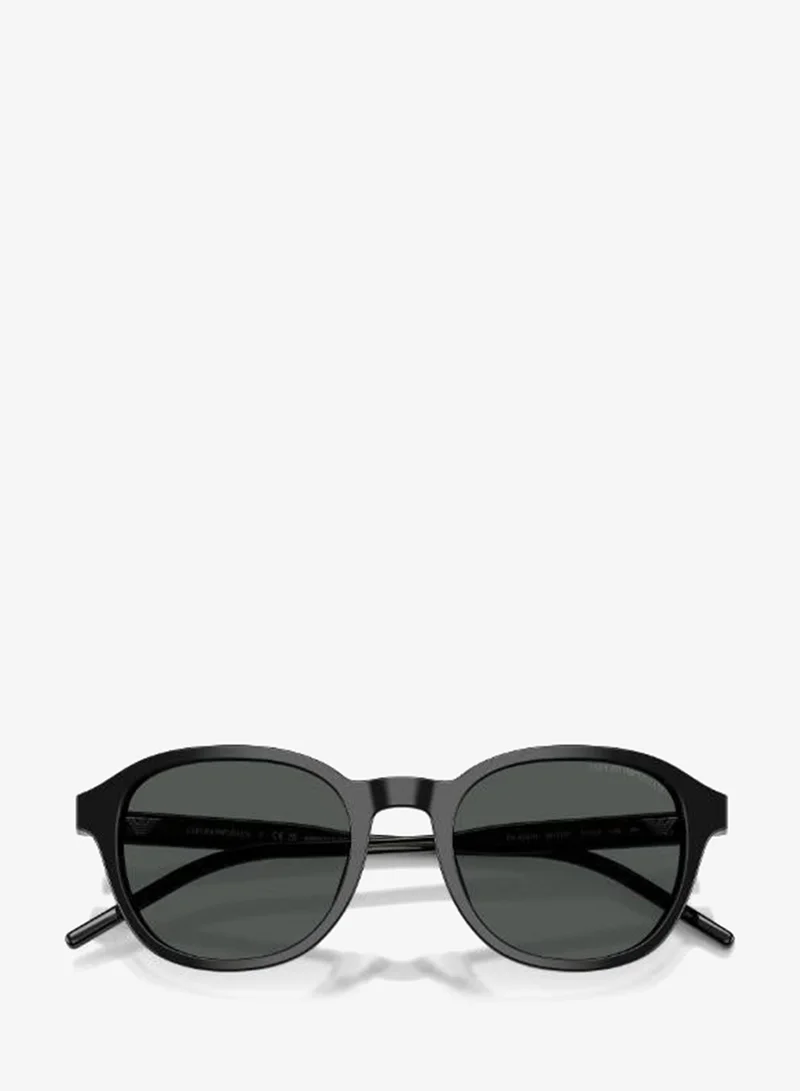 Emporio Armani  Emporio Armani 0Ea4247U Round Sunglasses-Black for Men | Best Price UAE