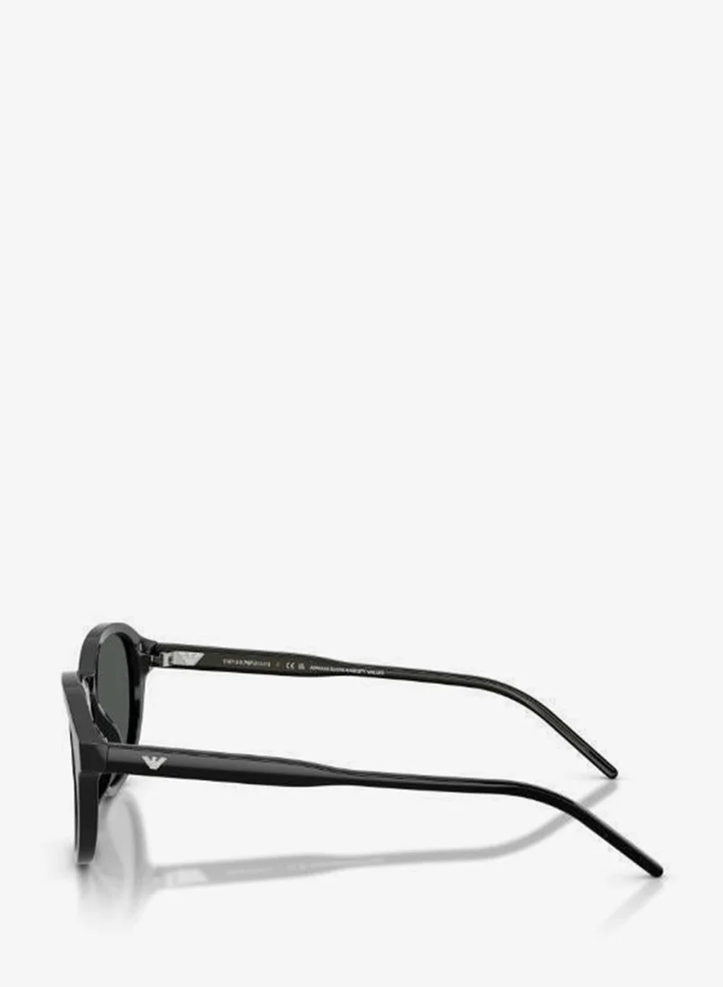 Emporio Armani  Emporio Armani 0Ea4247U Round Sunglasses-Black for Men | Best Price UAE