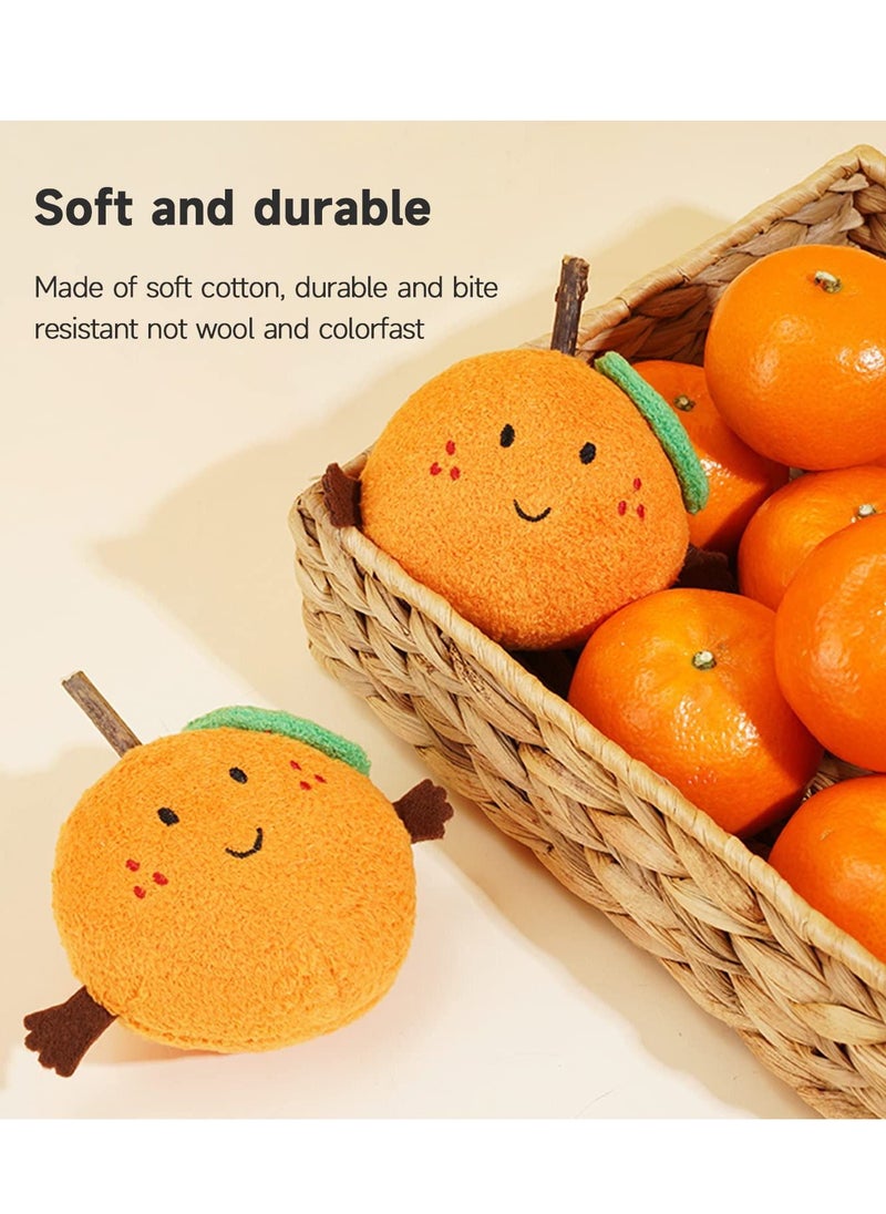 SYOSI - Catnip Toys Cat Chew Toy Orange Bite Resistant Catnip Toys for Cats Catnip Filled Toy for Indoor Cats Interactive  Dental Health Soft Plush Chew Toys for Kitten - Image 1