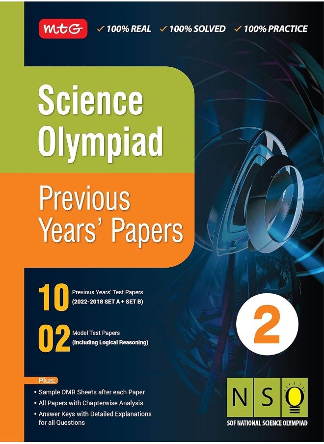 OUROZO MTG Science (NSO) Olympiad Previous Years Papers with Mock Test Papers Class 2 - Sample OMR Sheet with Chapterwise Analysis | SOF Olympiad Books For 2023-24 Exam  - Image 1