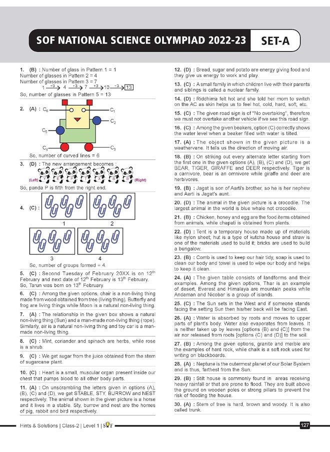 OUROZO MTG Science (NSO) Olympiad Previous Years Papers with Mock Test Papers Class 2 - Sample OMR Sheet with Chapterwise Analysis | SOF Olympiad Books For 2023-24 Exam