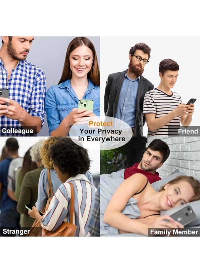 [3+3 Pack] Privacy Screen Protector for iPhone 15 Pro [6.1 inch] with Camera Lens Protector Set,  Anti-Spy Tempered Glass Screen Protector, 9H Hardness, HD, Bubble Free, Scratch Resistant  - Image 5