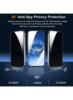 Generic [3+3 Pack] Privacy Screen Protector for iPhone 15 Pro [6.1 inch] with Camera Lens Protector Set,  Anti-Spy Tempered Glass Screen Protector, 9H Hardness, HD, Bubble Free, Scratch Resistant  - Image 3