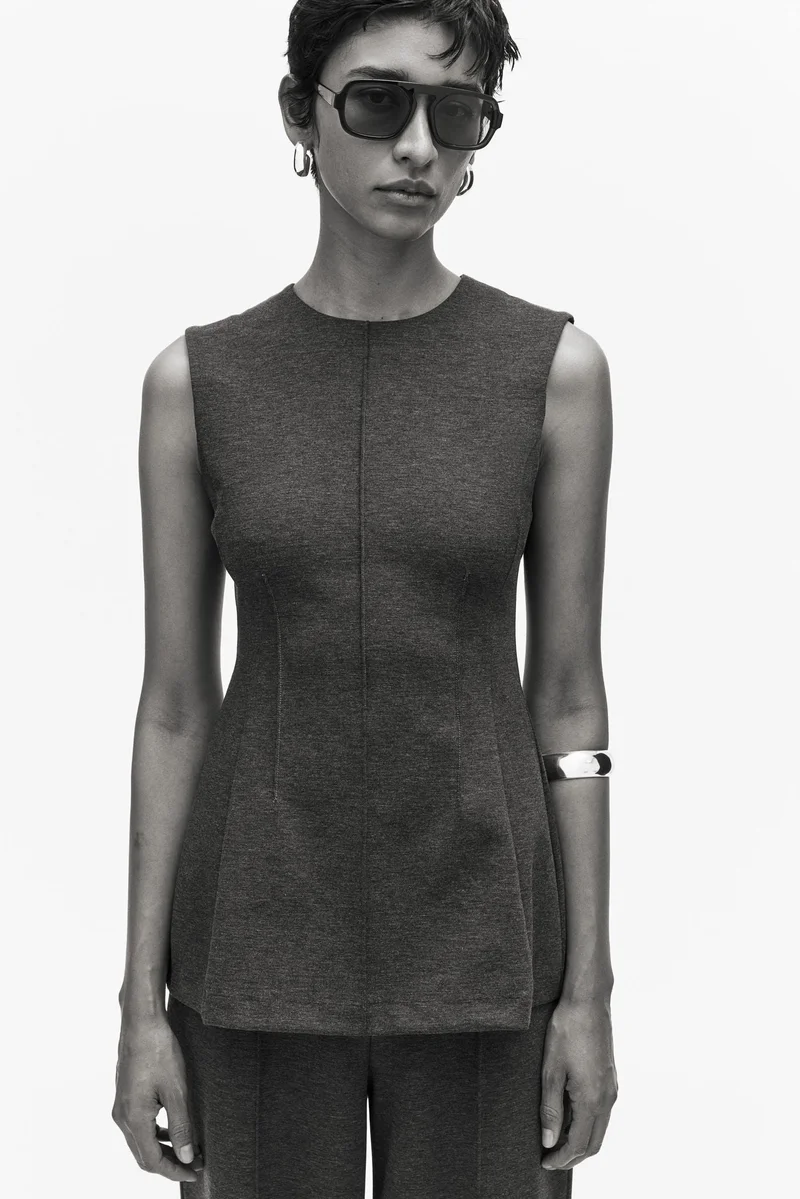 H&M Waisted Ponte di Roma top