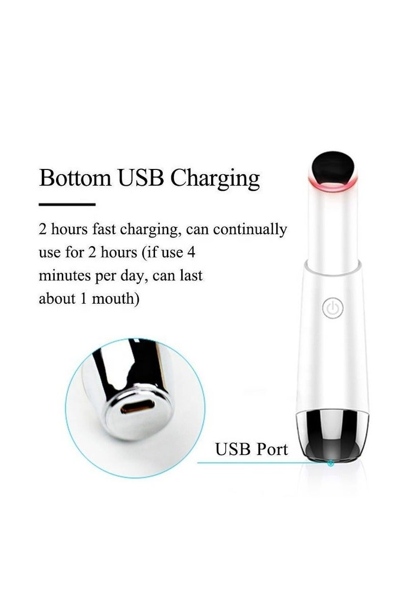Photon Light Therapy Eye and Lip Care Device – Dual Red & Blue Light Treatment with High-Frequency Vibration – Smart Sensor for Reducing Puffiness, Dark Circles, Fine Lines & Boosting Cream Absorption – Rechargeable Portable Beauty Massager for Home & Travel - Image 5
