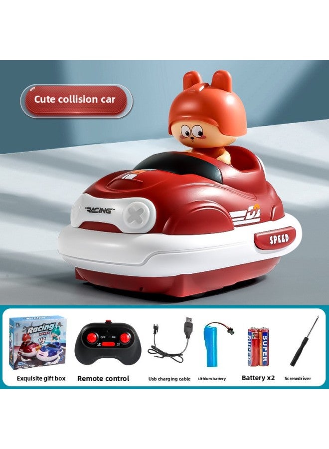 Children's Remote Control Kart Bumper Car Doll Catapult Double Battle Parent-Child Interactive Drift Racing Boy Toy-Color:8881 Bumper Car + Single Rechargeable Battery Red Color Box + Express Box 410g - Image 1