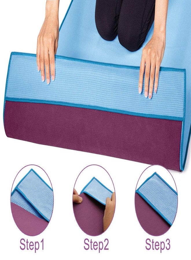 Heathyoga Hot Yoga Towel Non Slip, Microfiber Non Slip Yoga Mat Towel, Exclusive Corner Pockets Design, Dual-Grip, Sweat Absorbent, Perfect for Hot Yoga, Bikram, Pilates and Yoga Mats - Image 4
