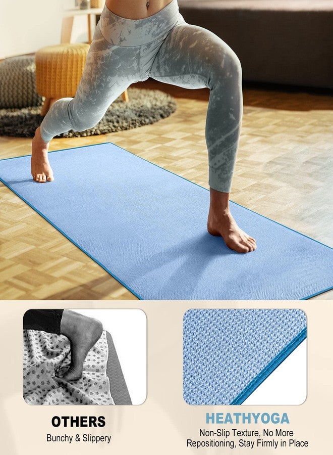Heathyoga Hot Yoga Towel Non Slip, Microfiber Non Slip Yoga Mat Towel, Exclusive Corner Pockets Design, Dual-Grip, Sweat Absorbent, Perfect for Hot Yoga, Bikram, Pilates and Yoga Mats - Image 5