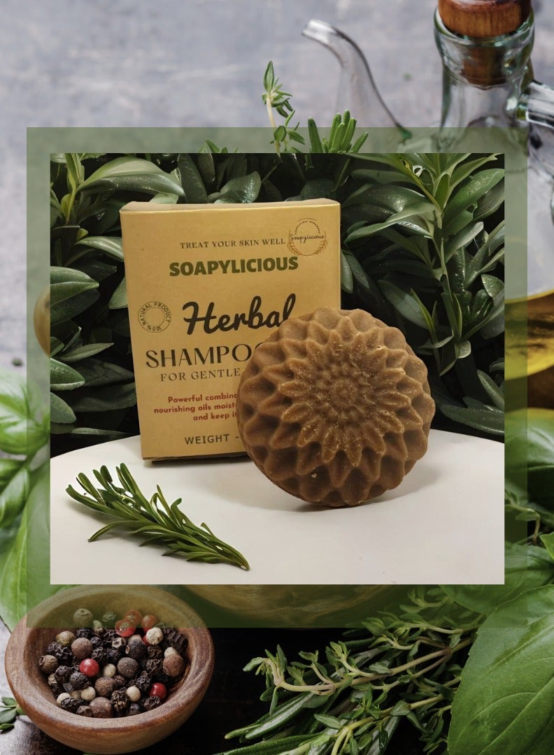 سوبلي شيز شامبو الأعشاب – صابون عضوي مصنوع يدويًا للعناية الطبيعية بالشعر | يعالج تساقط الشعر، الشيب، وترقق الشعر - Image 4
