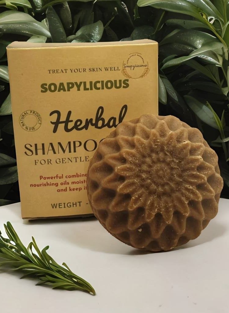 سوبلي شيز شامبو الأعشاب – صابون عضوي مصنوع يدويًا للعناية الطبيعية بالشعر | يعالج تساقط الشعر، الشيب، وترقق الشعر - Image 1
