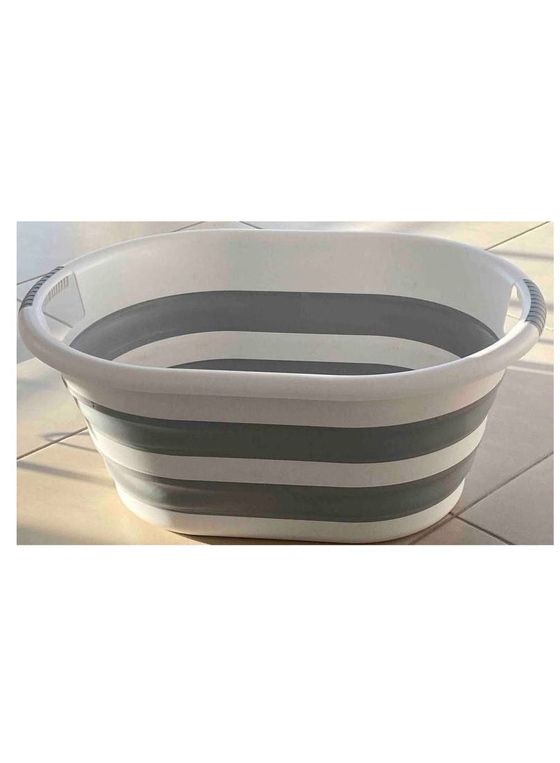 Large Foldable Laundry Basket Large - Heat Resistant & Non-Slip Silicone - Comfortable Handles - Perfect Storage Basket for Clothes & Toys - Image 3