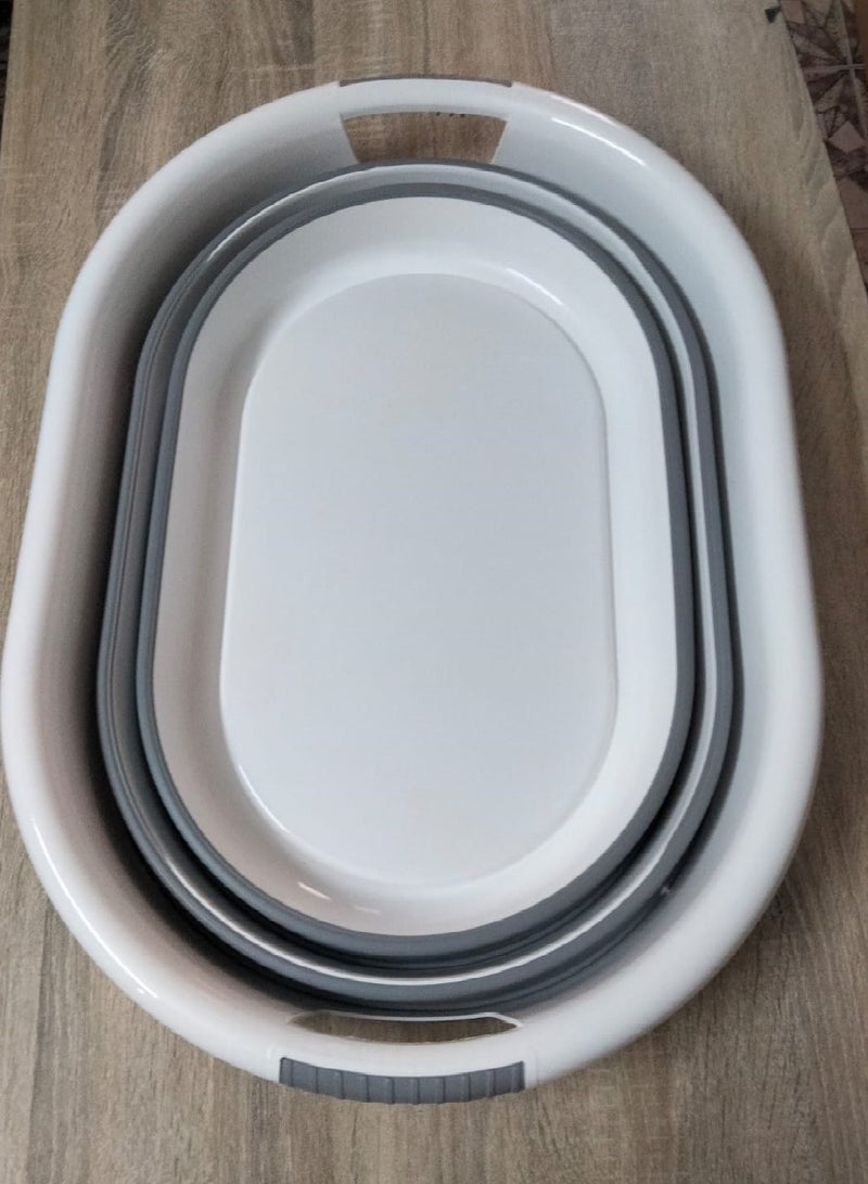 Large Foldable Laundry Basket Large - Heat Resistant & Non-Slip Silicone - Comfortable Handles - Perfect Storage Basket for Clothes & Toys - Image 2