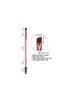 ORiTi Duo Eyebrow Brush, Spoolie Brush and Angled Brow Brush Eyelash Brush for Eye Makeup 5pcs,  - Image 2