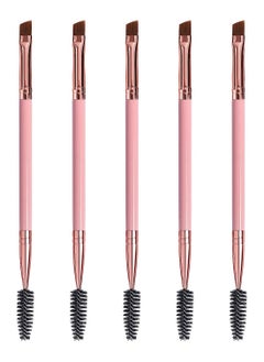 ORiTi Duo Eyebrow Brush, Spoolie Brush and Angled Brow Brush Eyelash Brush for Eye Makeup 5pcs,  - Image 1