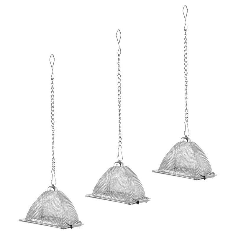 Stainless Steel Tea Infuser Loose Leaf Tea Steeper Pyramid Mesh Strainer Set For Household Brewing Portable 3 Piece - Image 2