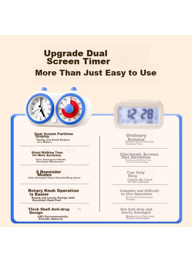 Qt-Timer Timer For Children's Learning, Visual Clock And Alarm, Dual-use Countdown Reminder, Time Management Tool, Alarm Clock, Student-specific Wake-up Aid - Image 2