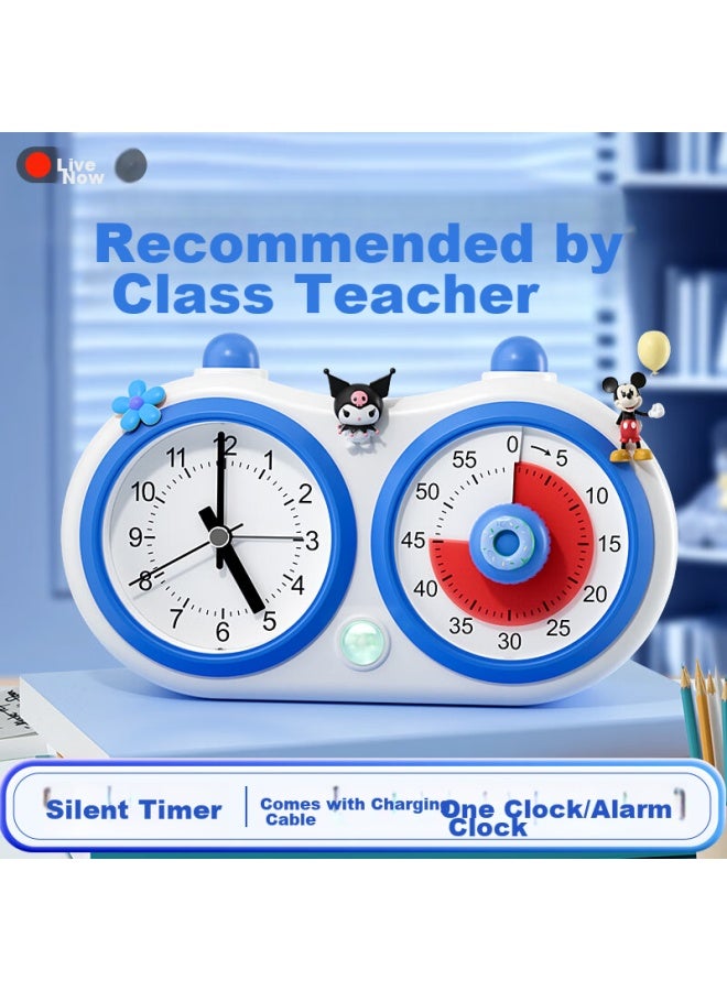 Qt-Timer Timer For Children's Learning, Visual Clock And Alarm, Dual-use Countdown Reminder, Time Management Tool, Alarm Clock, Student-specific Wake-up Aid - Image 1
