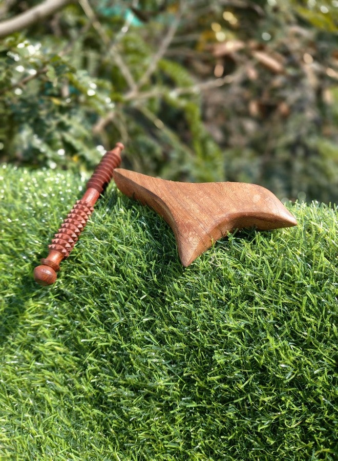 أيه أتش سي أس AHCS Wood Handicraft مخروط تدليك مثلثي الشكل، عصا تدليك خشبية، لوح غوا شا، عصا وخز بالإبر، شكل طائر، مسارات الوخز بالإبر - Image 2