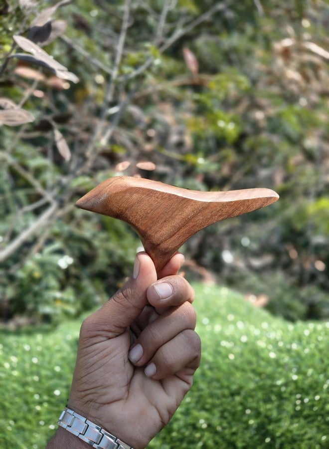 أيه أتش سي أس AHCS Wood Handicraft مخروط تدليك مثلثي الشكل، عصا تدليك خشبية، لوح غوا شا، عصا وخز بالإبر، شكل طائر، مسارات الوخز بالإبر - Image 5