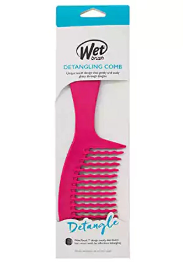Wet Brush Detangling Comb Pink - Image 2