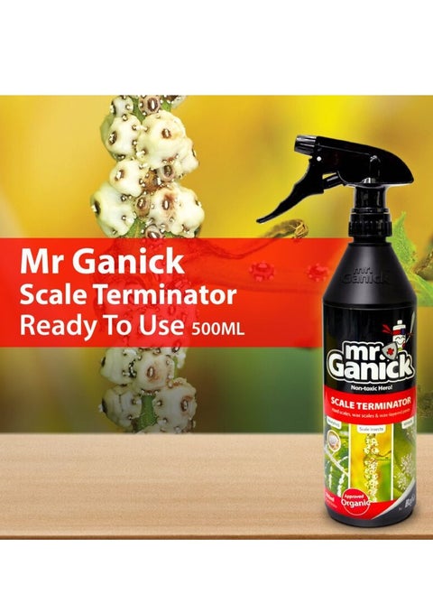 Mr. Ganick Organic Mealybug And Scale Terminator Spray, 500ml, Organic Insect Repellent, Plant Pest Control Solution
