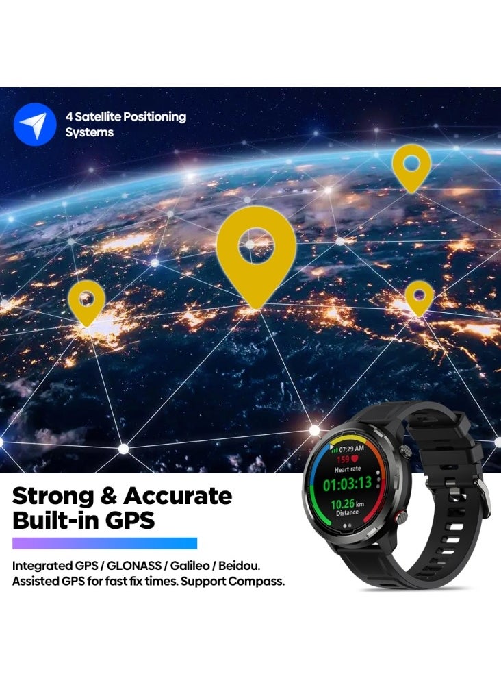 Zeblaze - Zeblaze Stratos 2 Lite 1.32 inch IPS Screen 5 ATM Waterproof GPS Smart Watch Support Heart Rate Monitoring Sports Mode - Image 1