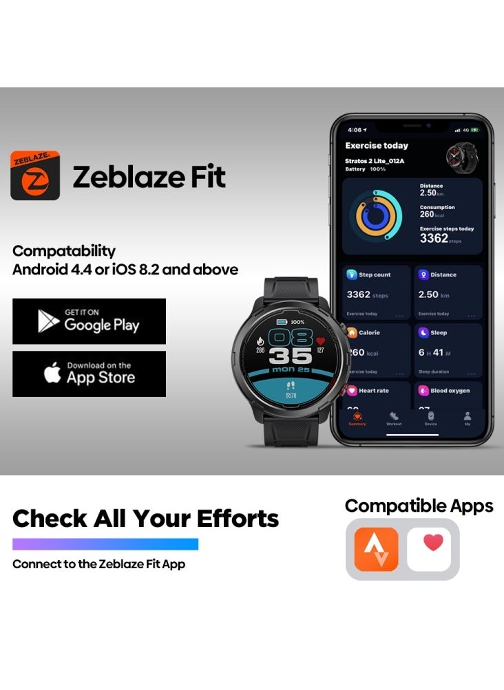 Zeblaze - Zeblaze Stratos 2 Lite 1.32 inch IPS Screen 5 ATM Waterproof GPS Smart Watch Support Heart Rate Monitoring Sports Mode - Image 1