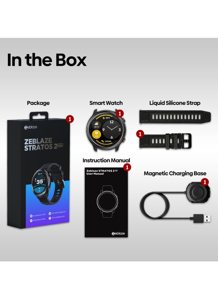 Zeblaze - Zeblaze Stratos 2 Lite 1.32 inch IPS Screen 5 ATM Waterproof GPS Smart Watch Support Heart Rate Monitoring Sports Mode - Image 1