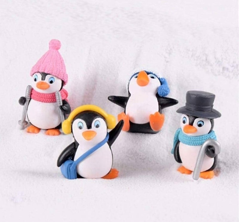 PICKARTME Penguin Miniature Set for Unique Gift Home DecorChristmas Bedroom Living Room Office Restaurant Decor Car Dashboard Figurines Items Resin 4 - Image 1