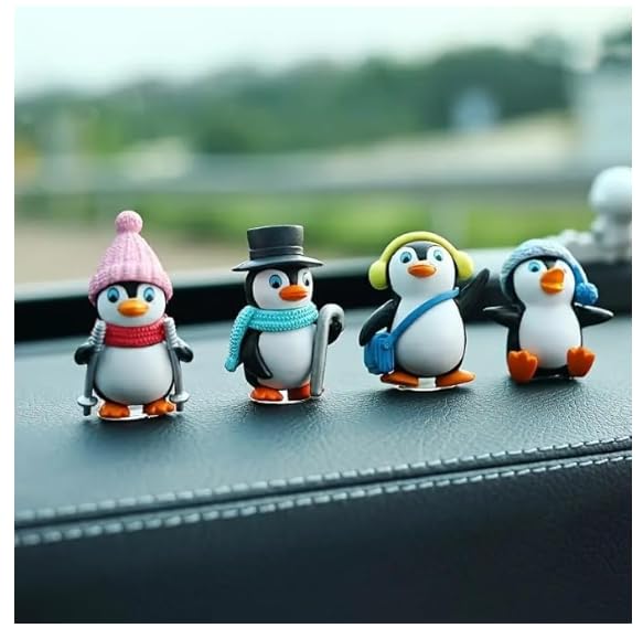 PICKARTME Penguin Miniature Set for Unique Gift Home DecorChristmas Bedroom Living Room Office Restaurant Decor Car Dashboard Figurines Items Resin 4 - Image 3