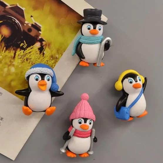 PICKARTME Penguin Miniature Set for Unique Gift Home DecorChristmas Bedroom Living Room Office Restaurant Decor Car Dashboard Figurines Items Resin 4 - Image 4