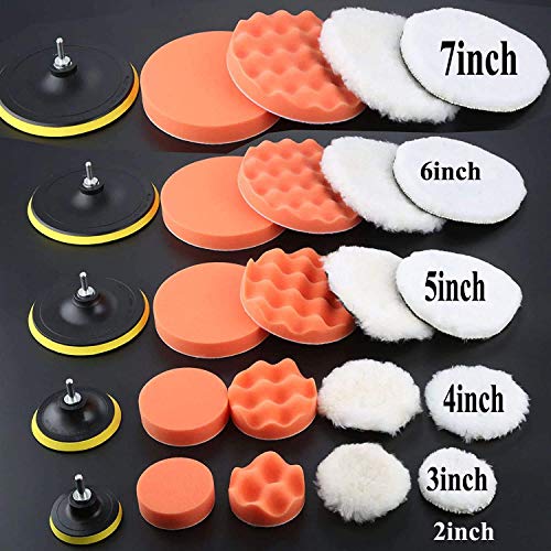 DIY Crafts 5" Inch, 6 Pcs Kit, 12 Pieces Kit Mini Buffing Polishing Detail Polisher Pads Use On Rotary Tools, Drill, Polisher Tool for Tight Area Detailing Polishing (5" Inch, 6 Pcs Kit) - Image 4