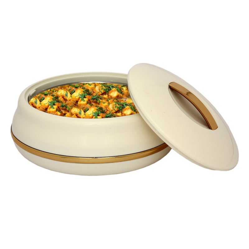 JAYPEE PLUS JAYPEE Alisa Neo 1250ml Insulated Inner Stainless Steel Casserole BPA Free Food Grade Easy to Carry Easy to Store Ideal for Chapatti Casserole for roti Best for Gifting Purpose Golden - Image 1