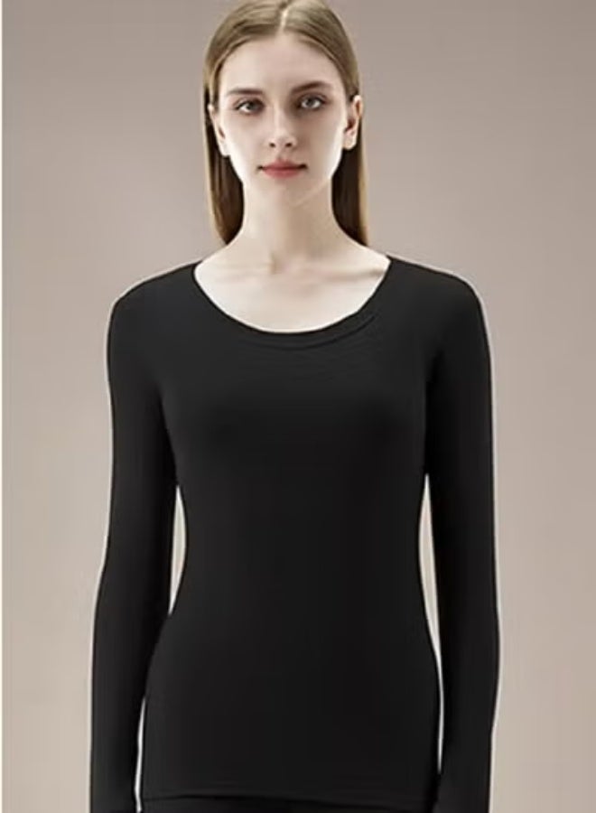 Thermal Underwear Women Ultra-Soft Long Johns Set Base Layer Skiing Winter Warm Top & Bottom-Balck - Image 2