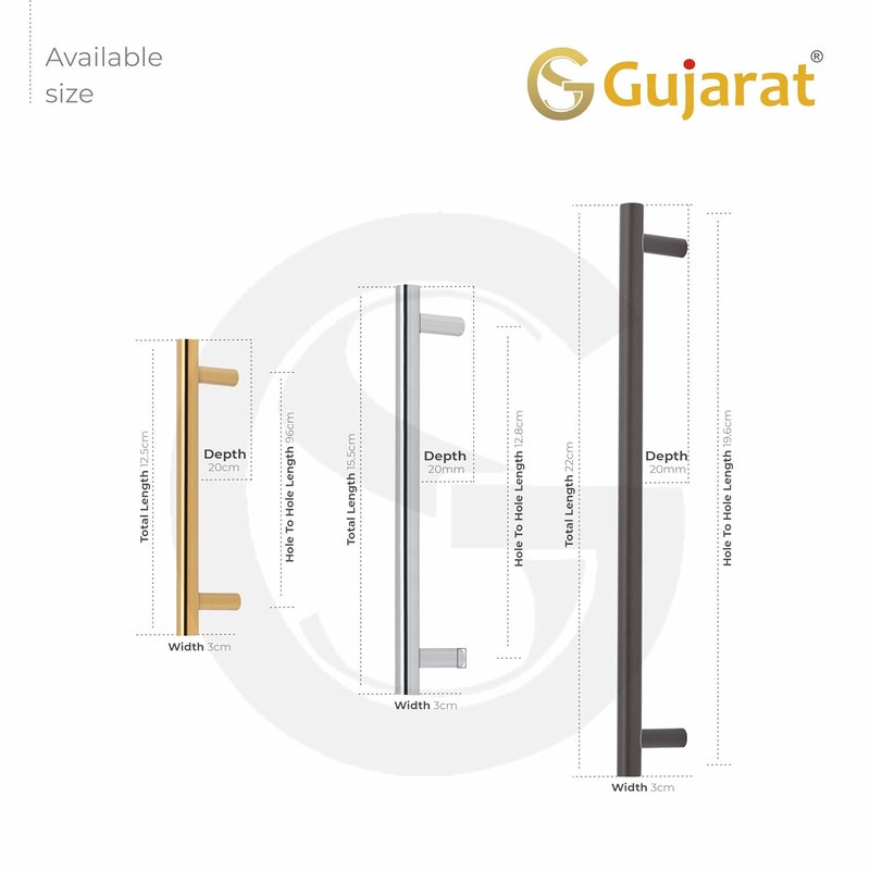 GS Gujarat GS Gujarat Premium Chrome Finish Kitchen Cabinet HandlesDoor PullsDrawer Cabinet Handles 4Inch Pack of 10  - Image 5