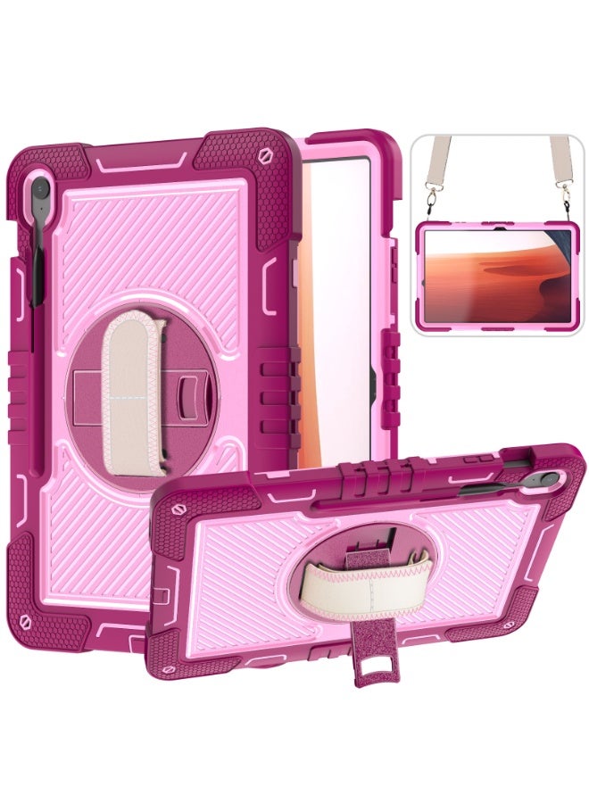 general Compatible with Samsung Galaxy Tab S10  FE PLUS 2025 Cover, Light Weight Rugged Case with Hand Strap Kickstand and Shoulder Straps - Image 1